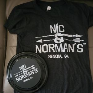 Nic & Norman's T shirt and Frisbee